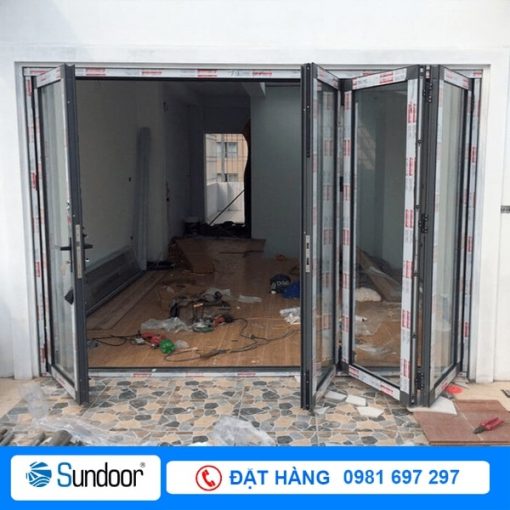 Cửa Trượt Quay 4 Cánh Nhôm Xingfa