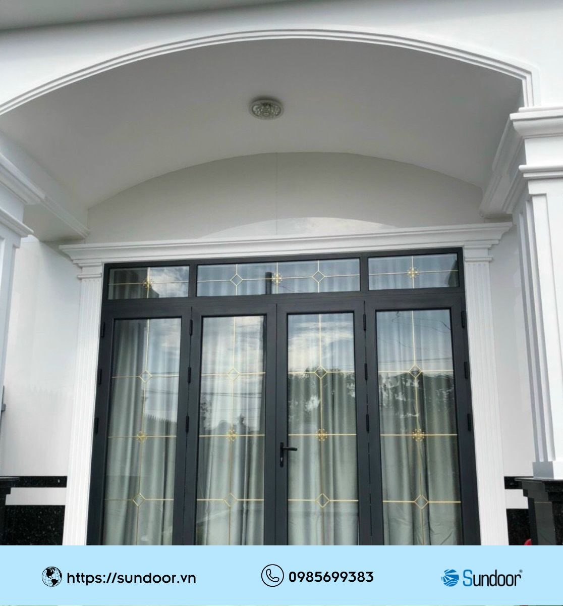 Hình ảnh mẫu cửa nhôm Xingfa kính hộp