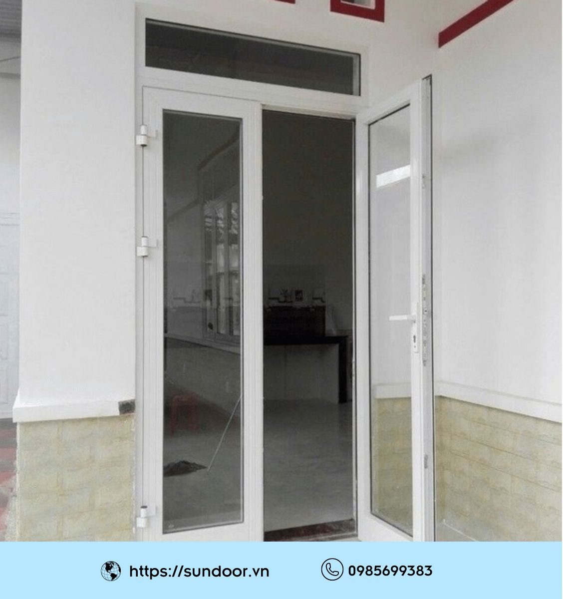 Cửa nhôm Xingfa phòng khách thiết kế sang trọng, thanh lịch