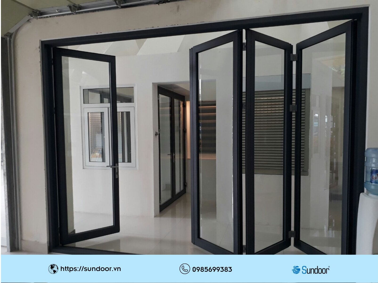 Cửa nhôm Xingfa dạng xếp trượt tiện lợi