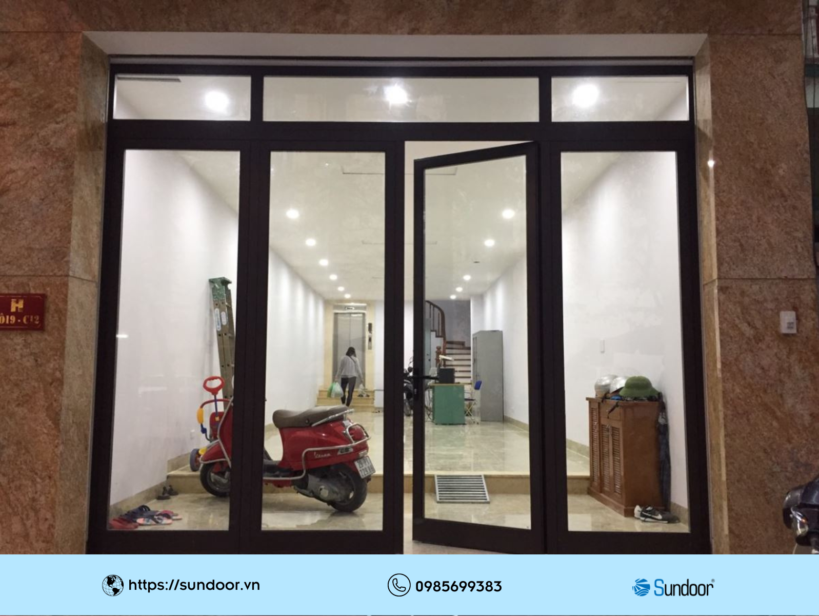 Cửa nhôm Xingfa mở quay 4 cánh