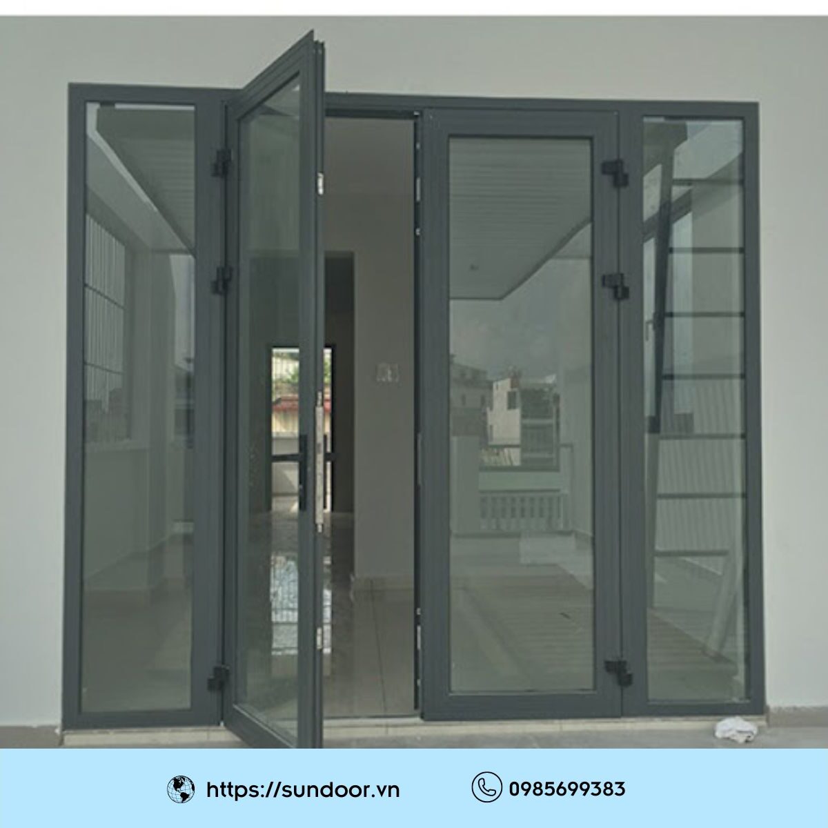 Cửa nhôm Xingfa phòng khách
