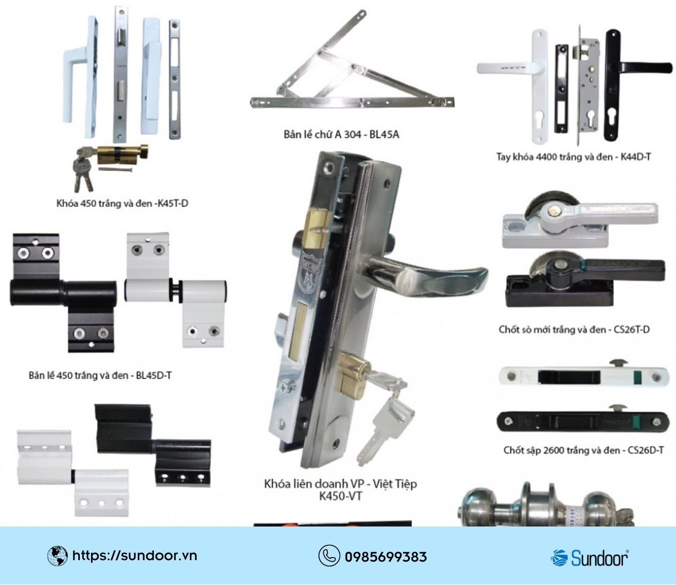 Các bộ phận trong cửa nhôm Xingfa thủy lực