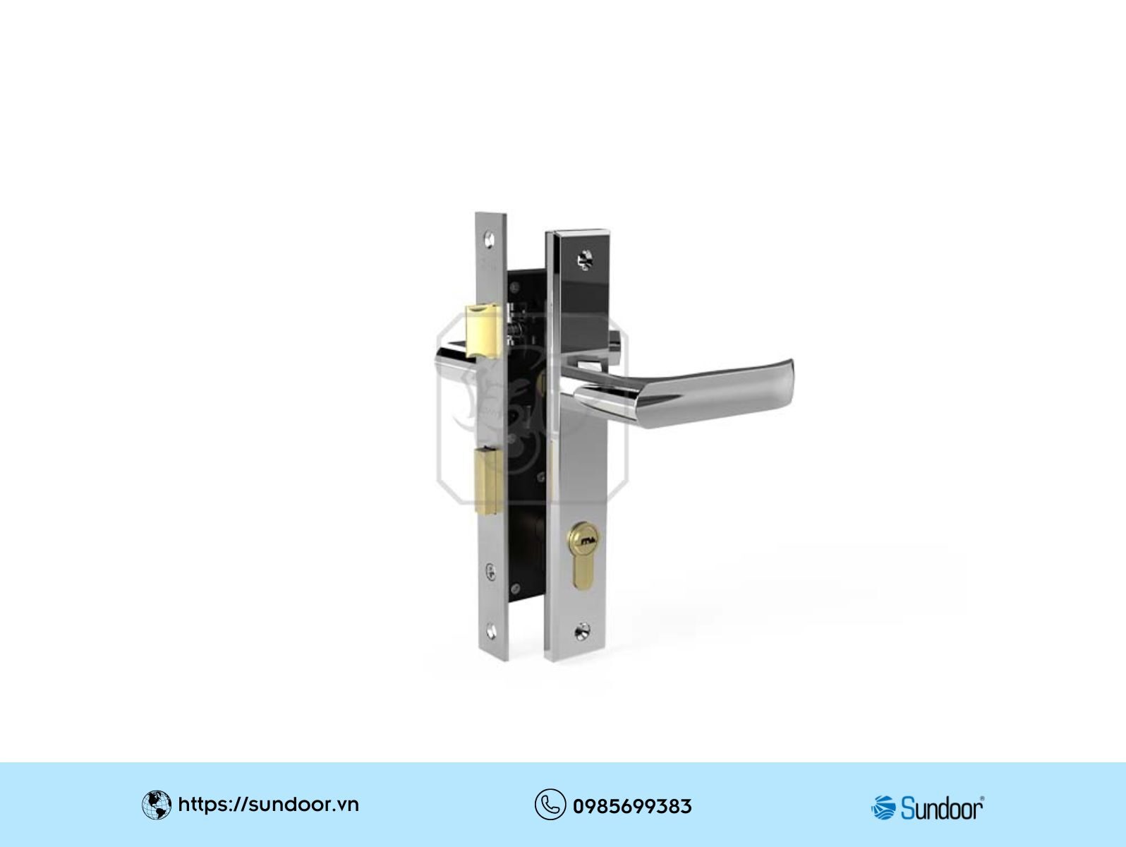 Khóa cửa nhôm tay gạt APEX68