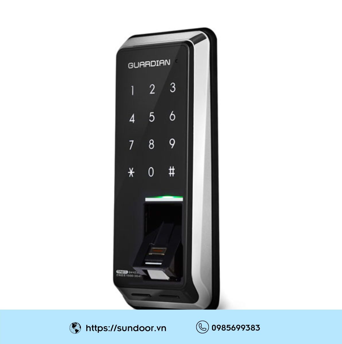Mẫu khóa vân tay cửa nhôm H-Gang Guardian TR811